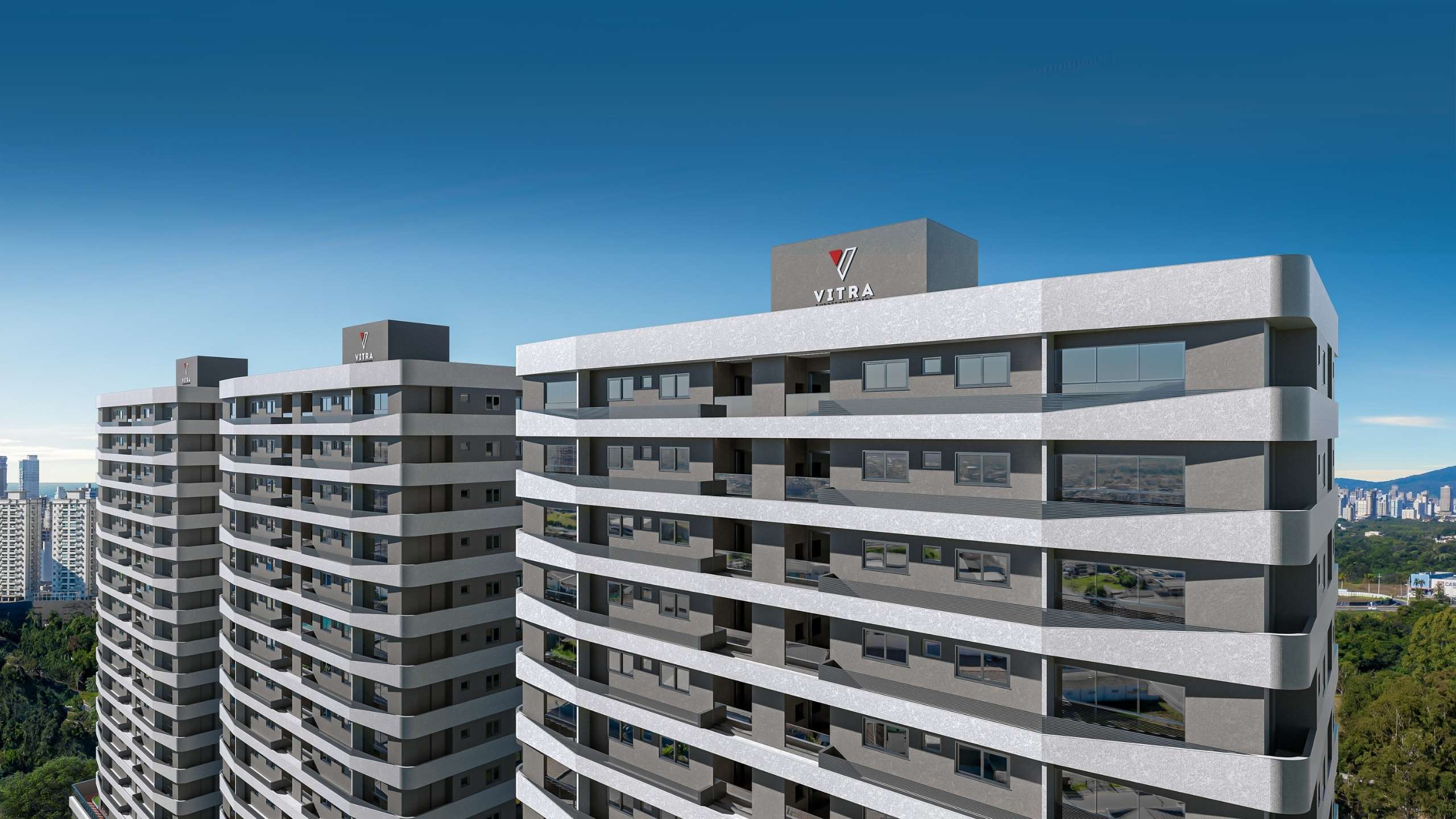 As três torres dos empreendimentos da Vitra